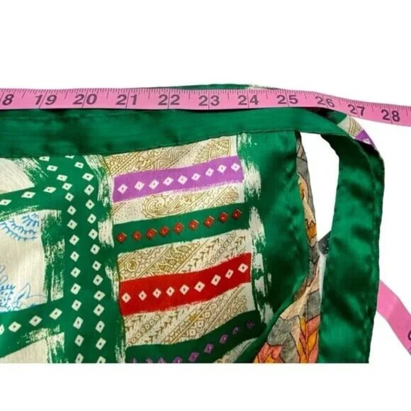 Women Silk Wrap Skirts Bundle of 2 One Size Multicolor Boho Sari Festive 5-5 - Picture 15 of 15